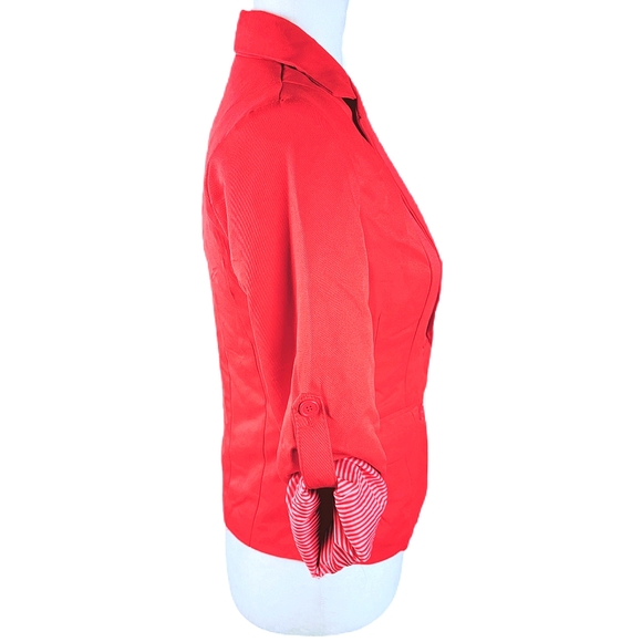 New Look 2 Button Blazer Roll Tab Sleeves Small - Picture 3 of 7